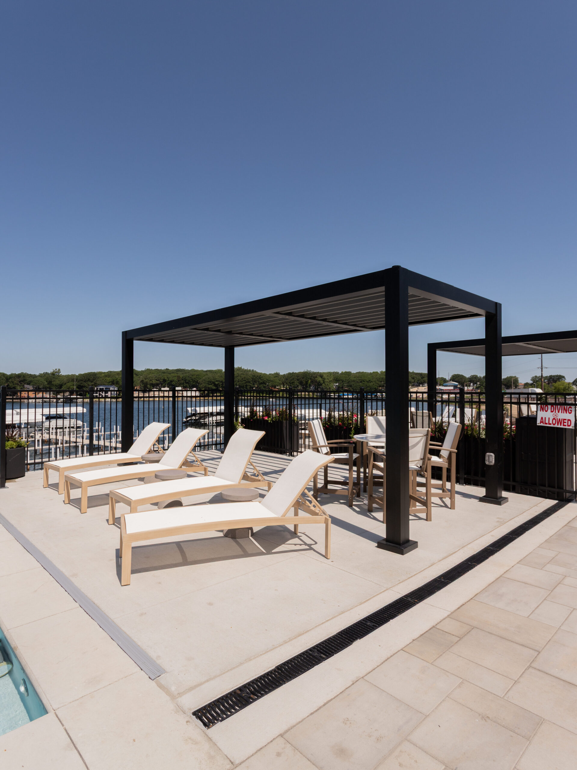 pergola installation in Okoboji, Iowa