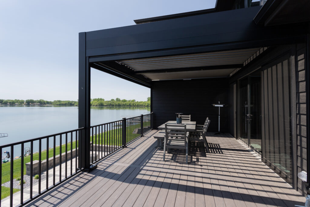 Wall Lake pergola covering a deck